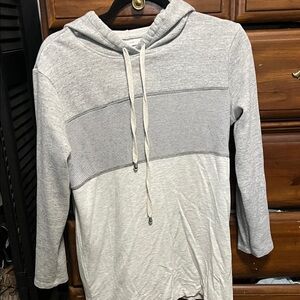 Maurices Heather Gray Hoodie with Cream Accents